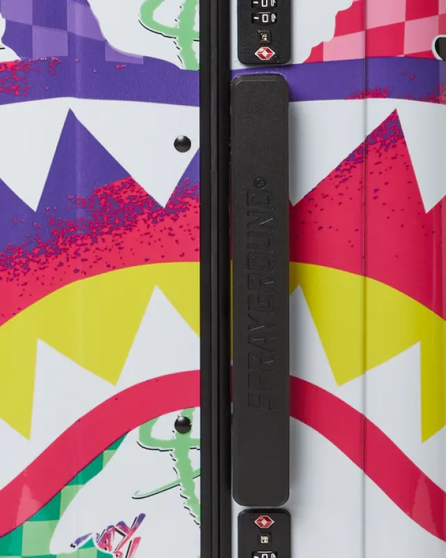CARRY-ON LUGGAGE>SPRAYGROUND DREAMY TECHNICOLOR SHARKNAUTICS HARDSHELL CARRY-ON LUGGAGE