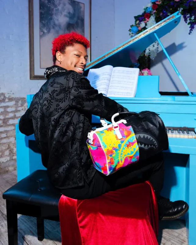 DUFFLES>SPRAYGROUND EUPHORIC DARKNESS MINI DUFFLE