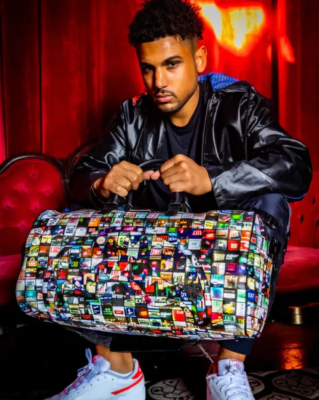 DUFFLES>SPRAYGROUND EXIT ART COLLAB DUFFLE