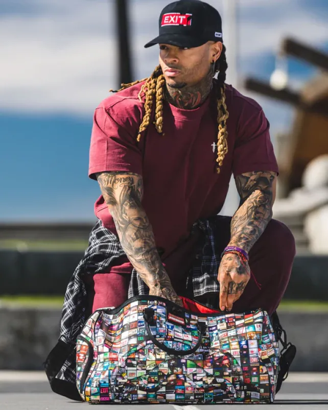 DUFFLES>SPRAYGROUND EXIT ART COLLAB DUFFLE