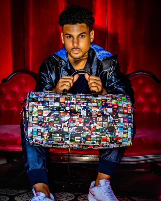 DUFFLES>SPRAYGROUND EXIT ART COLLAB DUFFLE