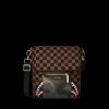 SLINGS|CROSSBODYS>SPRAYGROUND EXTERIOR GOLD ZIP POCKET SHARKS IN PARIS MESSENGER SLING BAG