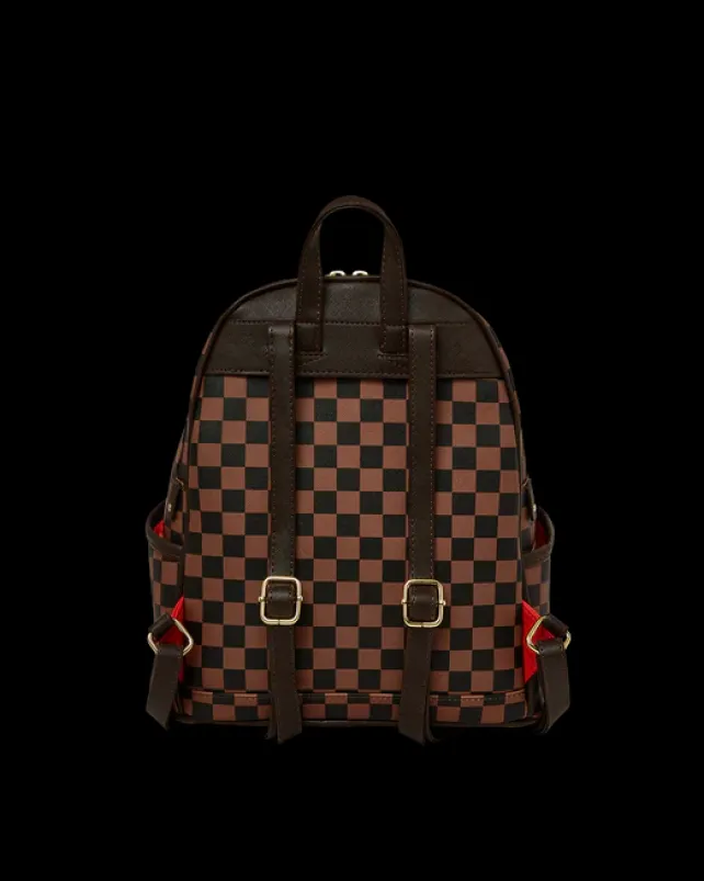SAVAGES|BACKPACKS>SPRAYGROUND EXTERIOR GOLD ZIP POCKET SHARKS IN PARIS SAVAGE BACKPACK