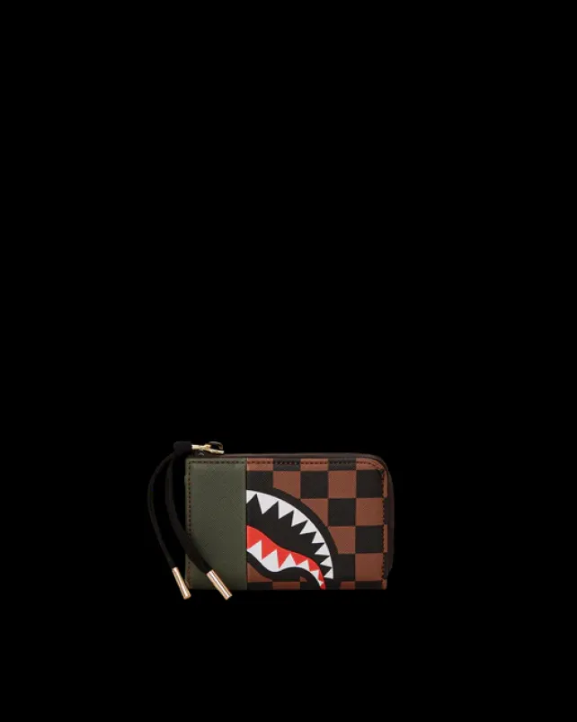 WALLETS>SPRAYGROUND EXTERIOR GOLD ZIP POCKET SHARKS IN PARIS WALLET