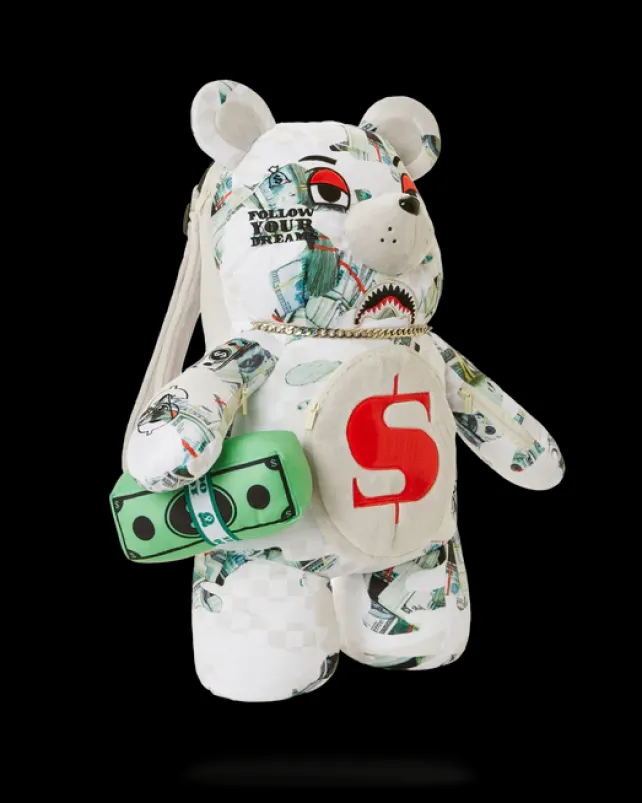 TEDDY BEAR BACKPACKS|BACKPACKS>SPRAYGROUND FEROCIOU$ MONEYBEAR TEDDYBEAR BACKPACK
