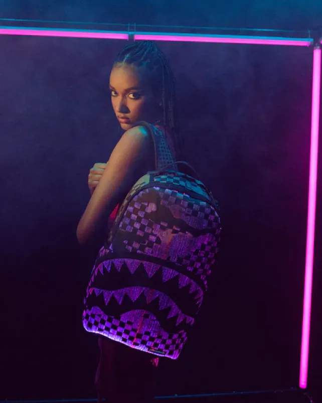BACKPACKS>SPRAYGROUND FIBER OPTICS 3AM THE PARTY NEVER STOPS BACKPACK