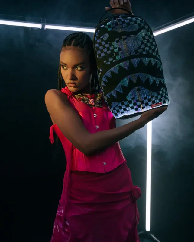 BACKPACKS>SPRAYGROUND FIBER OPTICS 3AM THE PARTY NEVER STOPS BACKPACK