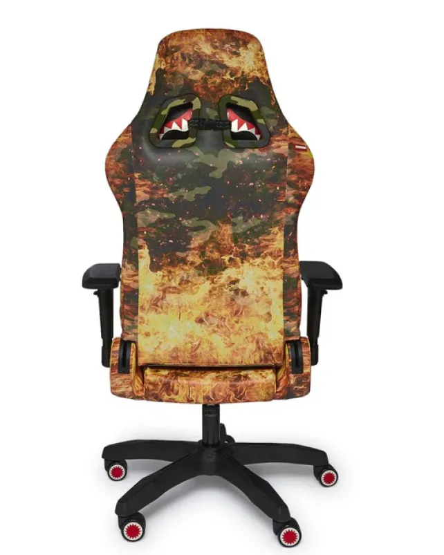 GAMING CHAIRS>SPRAYGROUND FIRE CAMO GAMING CHAIR - SUPER RARE