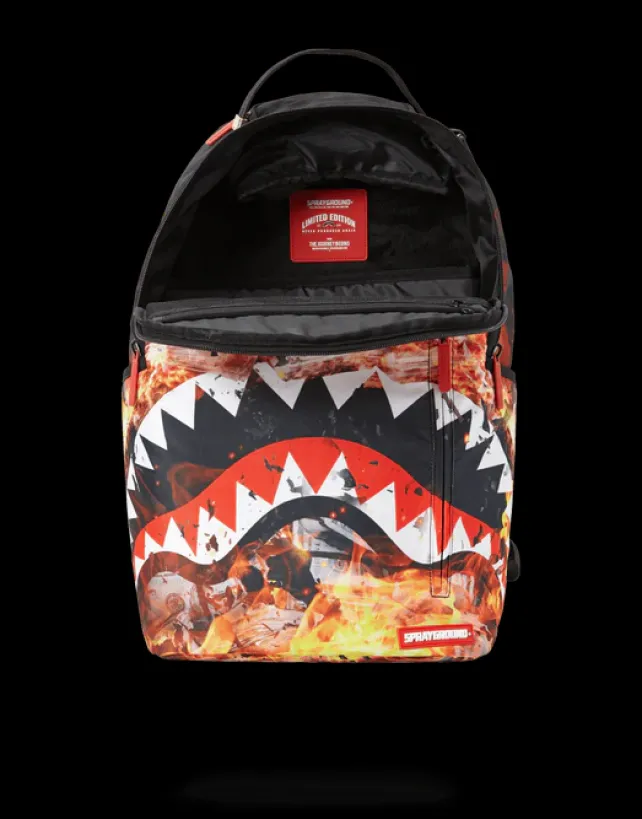 BACKPACKS>SPRAYGROUND FIRE MONEY SHARK