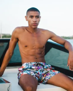 SWIMWEAR>SPRAYGROUND FLORAL MONEY SHOTO SWIM TRUNKS