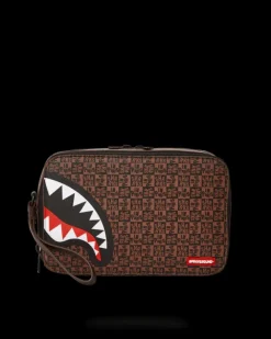 TOILETRIES AKA MONEY BAGS>SPRAYGROUND FRENZY SHARKS TOILETRY BAG