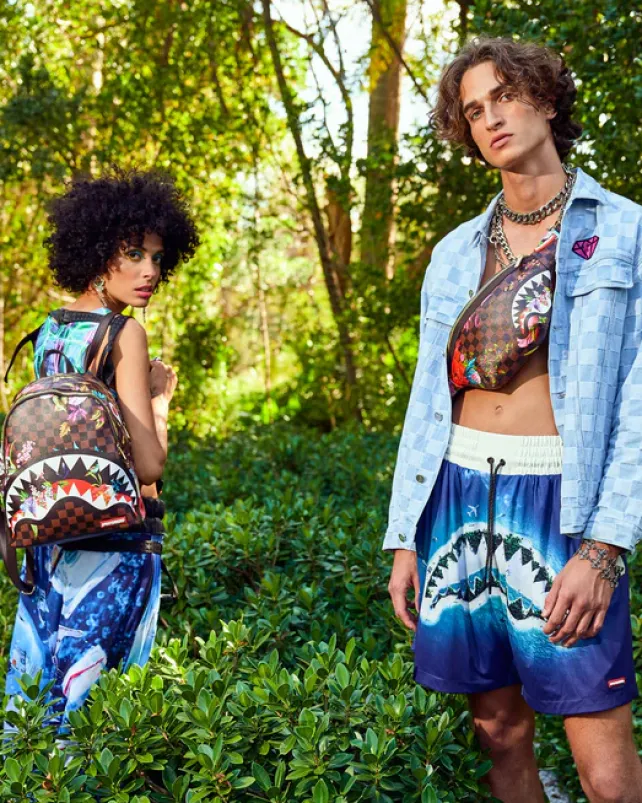 SAVAGES|BACKPACKS>SPRAYGROUND GARDEN OF SHARKS SAVAGE BACKPACK