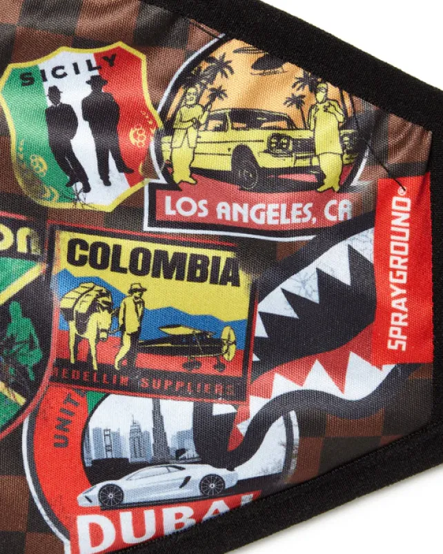 FACE MASKS>SPRAYGROUND GLOBAL MOGUL FACE MASK