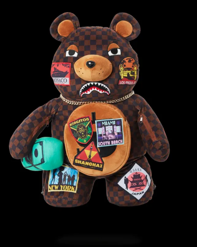 TEDDY BEAR BACKPACKS|BACKPACKS>SPRAYGROUND GLOBAL MOGUL MONEYBEAR TEDDYBEAR BACKPACK