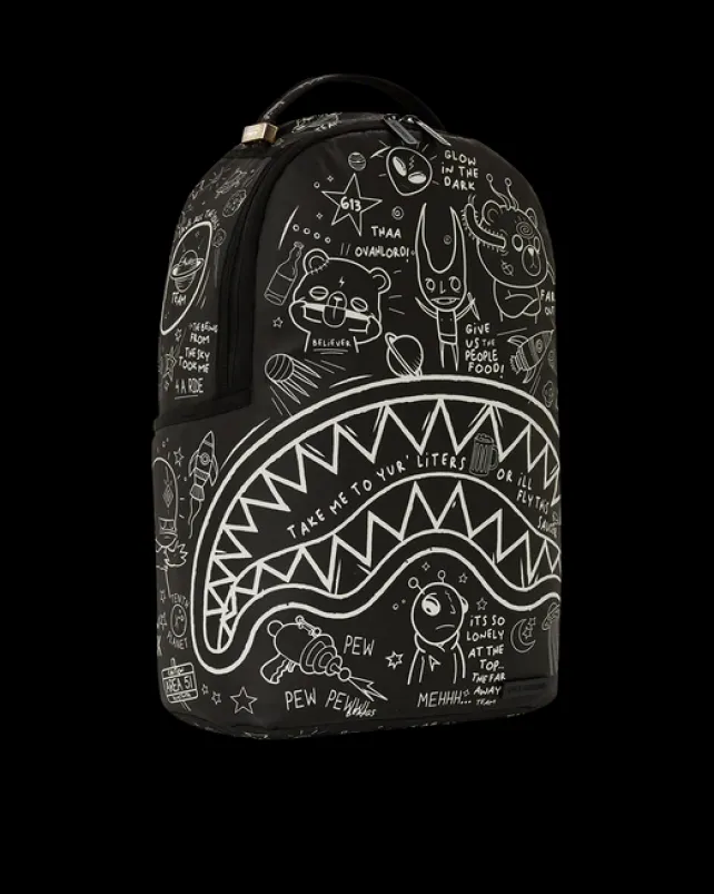 BACKPACKS>SPRAYGROUND GLOW THE SPACE BACKPACK (GLOW IN THE DARK EFFECT)