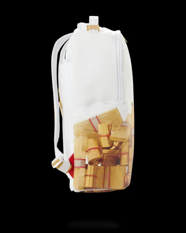 BACKPACKS>SPRAYGROUND GOLD MONEY BRICKS DLXV BACKPACK