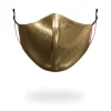 FACE MASKS>SPRAYGROUND GOLD MONEYGRAM VEGAN LEATHER FACE MASK