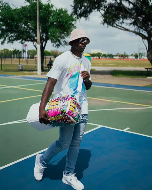 DUFFLES>SPRAYGROUND HALF GRAFF DUFFLE
