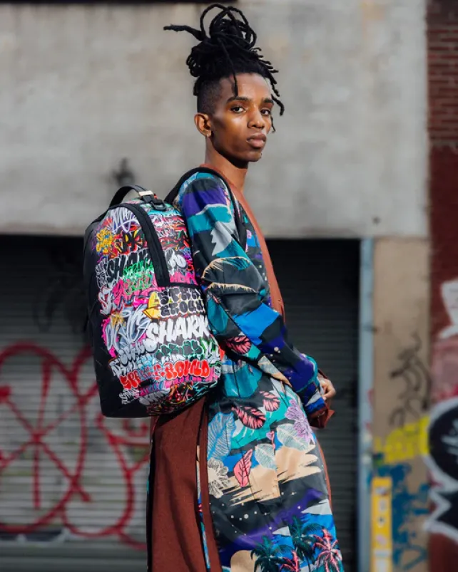 BACKPACKS>SPRAYGROUND HALF GRAFF NIGHT BACKPACK (DLXV)