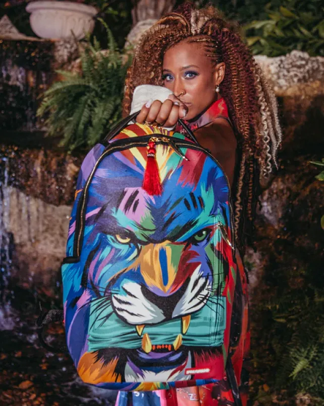 BACKPACKS>SPRAYGROUND HEAR MY ROAR A.i.6 SANDFLOWER COLLAB BACKPACK (DLXV)