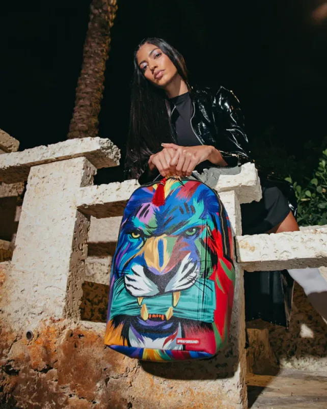 BACKPACKS>SPRAYGROUND HEAR MY ROAR A.i.6 SANDFLOWER COLLAB BACKPACK (DLXV)
