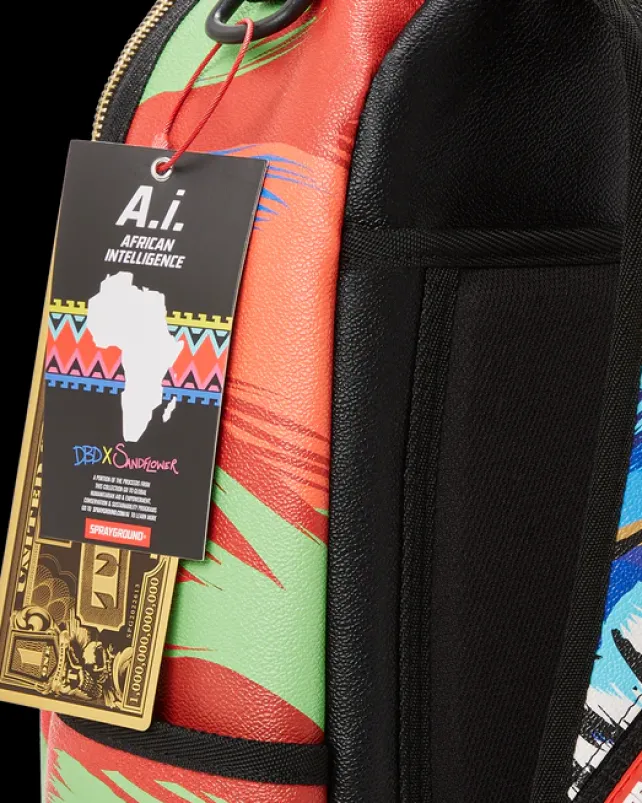 BACKPACKS>SPRAYGROUND HEAR MY ROAR A.i.6 SANDFLOWER COLLAB BACKPACK (DLXV)