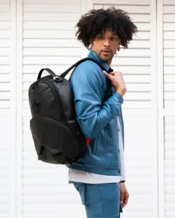 BACKPACKS>SPRAYGROUND HEAVY METAL SHARK BLACK BACKPACK (DLXV)