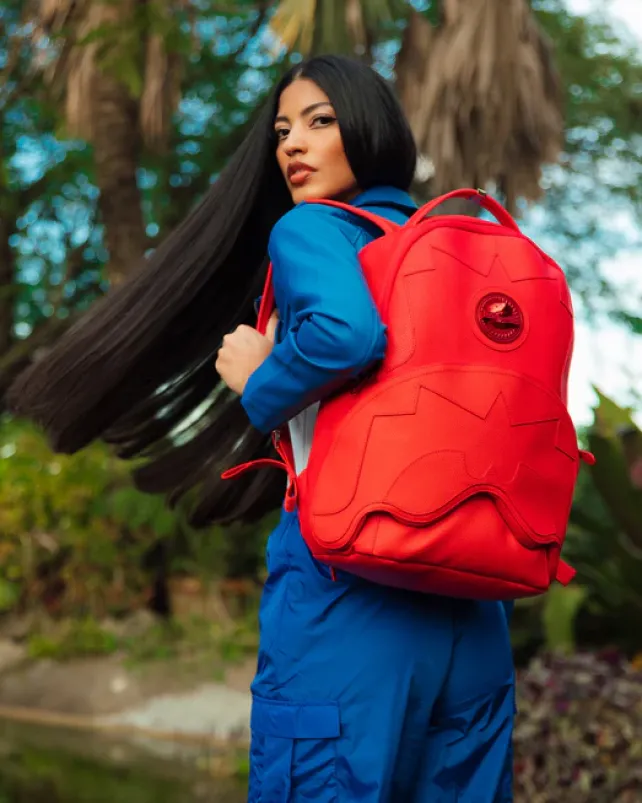 BACKPACKS>SPRAYGROUND HEAVY METAL SHARK RED BACKPACK (DLXV)