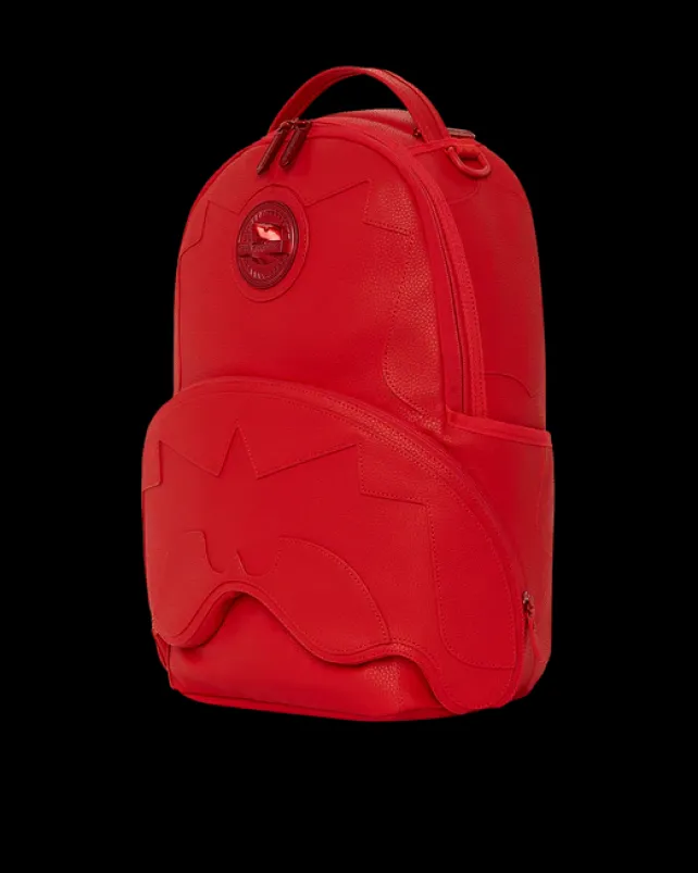 BACKPACKS>SPRAYGROUND HEAVY METAL SHARK RED BACKPACK (DLXV)