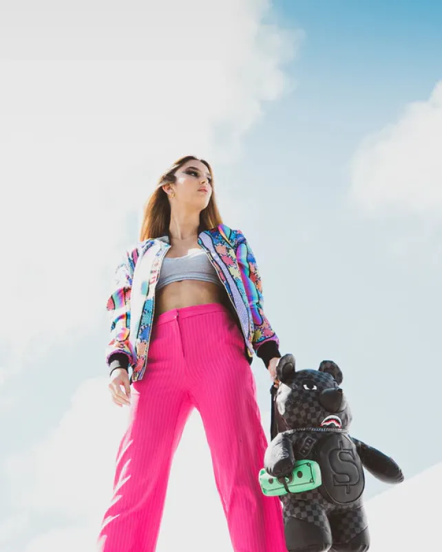 TEDDY BEAR BACKPACKS|BACKPACKS>SPRAYGROUND HENNY AIIR TO THE THRONE MONEYBEAR TEDDYBEAR BACKPACK