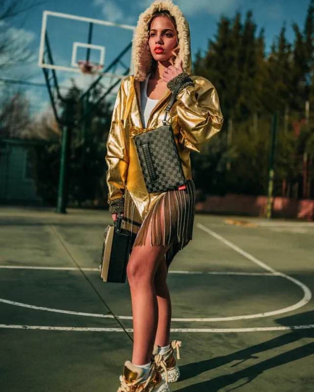 CROSSOVER CLUTCHES>SPRAYGROUND HENNY BLACK CROSSOVER CLUTCH