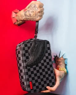 TOILETRIES AKA MONEY BAGS>SPRAYGROUND HENNY BLACK TOILETRY BAG