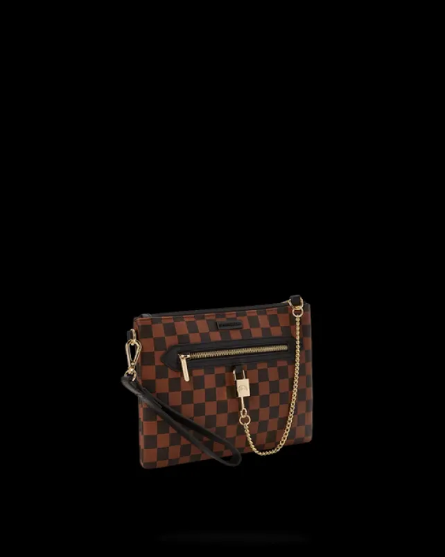 CROSSOVER CLUTCHES>SPRAYGROUND HENNY LOCK SHARKS IN PARIS CROSSOVER CLUTCH