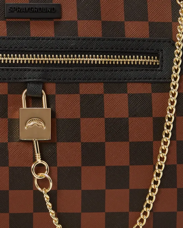 CROSSOVER CLUTCHES>SPRAYGROUND HENNY LOCK SHARKS IN PARIS CROSSOVER CLUTCH