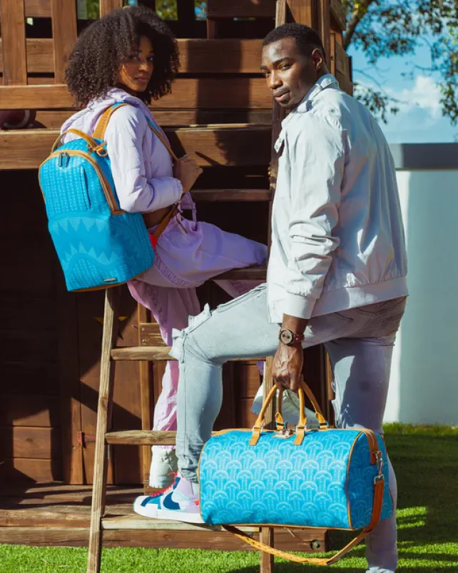 BACKPACKS>SPRAYGROUND ILLUCHAINS TURQ BACKPACK (DLXV)