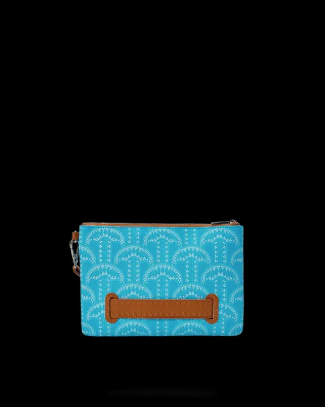CROSSOVER CLUTCHES>SPRAYGROUND ILLUCHAINS TURQ CROSSOVER CLUTCH