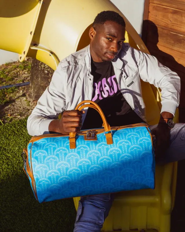 DUFFLES>SPRAYGROUND ILLUCHAINS TURQ DUFFLE