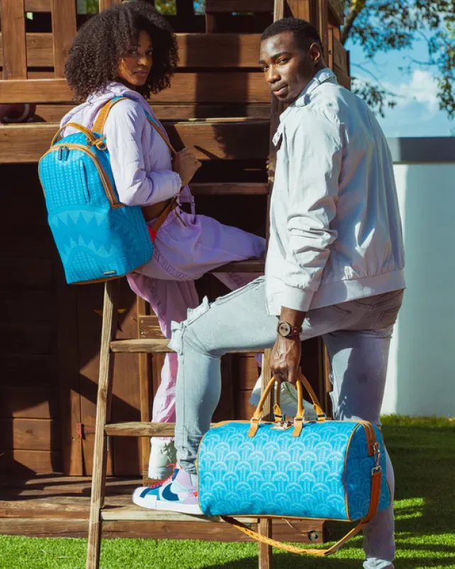 DUFFLES>SPRAYGROUND ILLUCHAINS TURQ DUFFLE