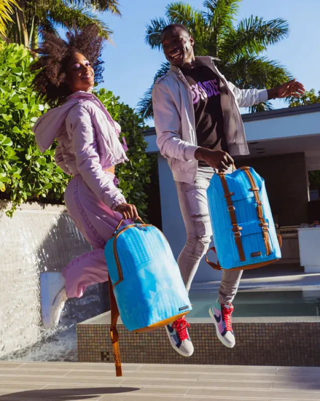 HILLS|BACKPACKS>SPRAYGROUND ILLUCHAINS TURQ HILLS BACKPACK