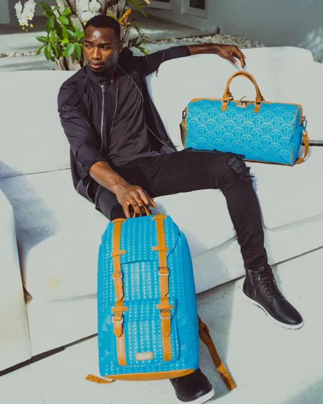 HILLS|BACKPACKS>SPRAYGROUND ILLUCHAINS TURQ HILLS BACKPACK