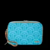 TOILETRIES AKA MONEY BAGS>SPRAYGROUND ILLUCHAINS TURQ TOILETRY BAG
