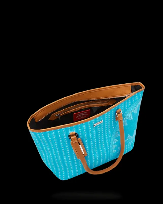 TOTES>SPRAYGROUND ILLUCHAINS TURQ TOTE
