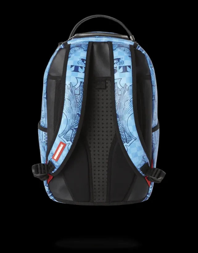BACKPACKS>SPRAYGROUND IN GOD WE TRUST BLUE BACKPACK (ONE OF ONE)