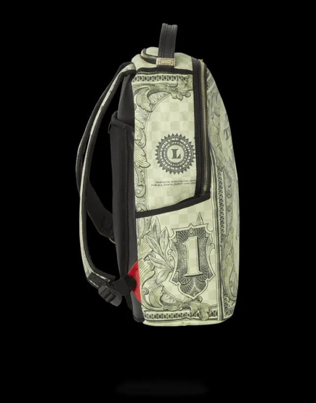 BACKPACKS>SPRAYGROUND IN GOD WE TRUST GREEN BACKPACK (ONE OF ONE)
