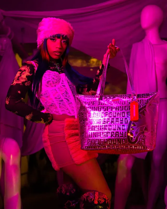 TOTES|HANDBAGS>SPRAYGROUND INFINITI PINK DIAMOND TOTE