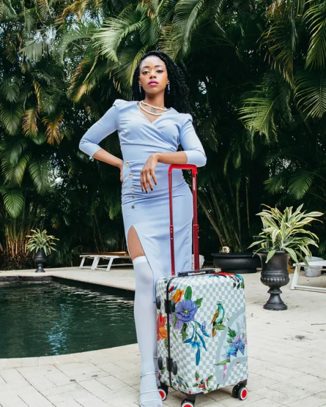 CARRY-ON LUGGAGE>SPRAYGROUND JARDIN DU PALAIS SHARKNAUTICS HARDSHELL CARRY-ON LUGGAGE