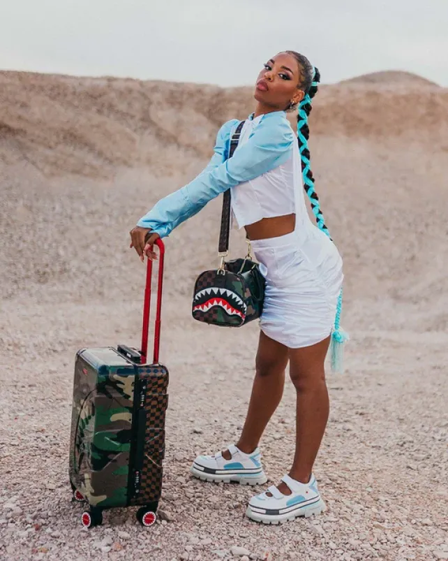 CARRY-ON LUGGAGE>SPRAYGROUND JUNGLE PARIS 21.5u201d CARRY-ON SHARKITECTURE LUGGAGE