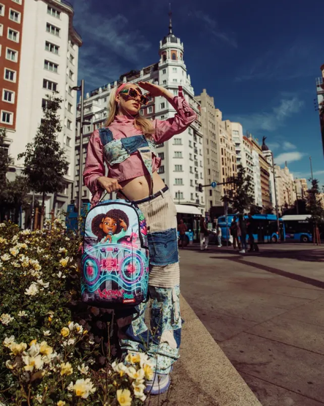 BACKPACKS>SPRAYGROUND KARMA'S WORLD TURN UP THE VOLUME BACKPACK