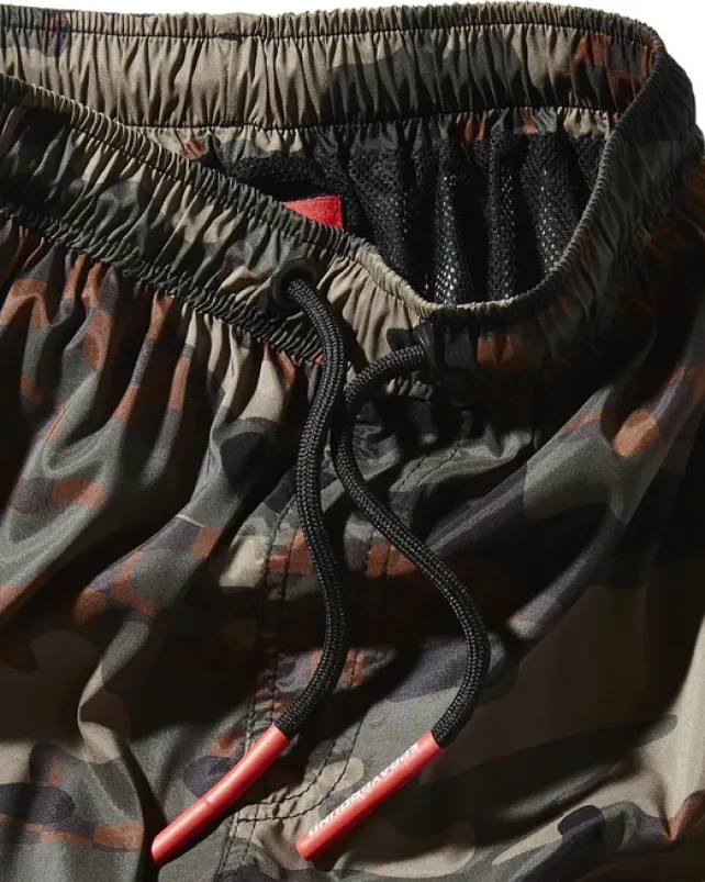 SWIMWEAR>SPRAYGROUND KIDS CAMO CHECKERED SWIM TRUNKS