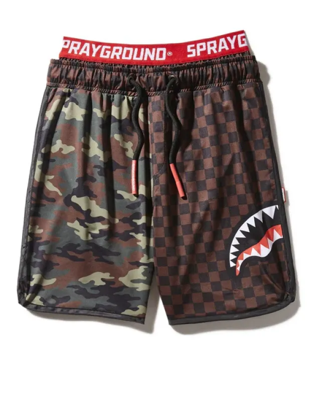 SWIMWEAR>SPRAYGROUND KIDS CHECKS u0026 CAMO SWIM TRUNKS